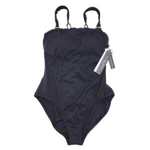 La Blanca Womens Black One-Piece Swimsuit With Adjustable Straps  Size 14